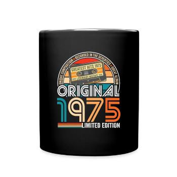 Birthday 1975 Vintage cassette vintage 1975 - Full Colour Mug - black - Front