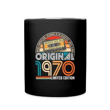 Birthday 1970 Vintage cassette vintage 1970 - Full Colour Mug - black - Front