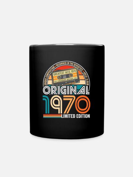 Anniversaire 1970 Cassette vintage vintage 1970 - Mug uni - noir