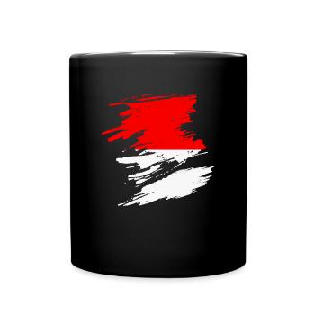 Unterstützen Sie Das Indonesien geschenk - Tasse einfarbig - Schwarz - Vorne