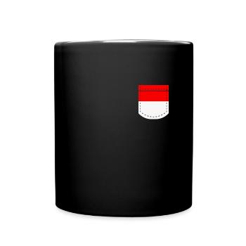 Indonesien Taschengeschenk - Tasse einfarbig - Schwarz - Vorne