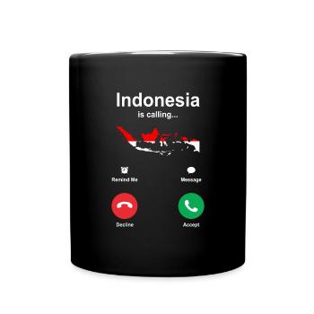 Reisen Indonesien Geschenk - Tasse einfarbig - Schwarz - Vorne