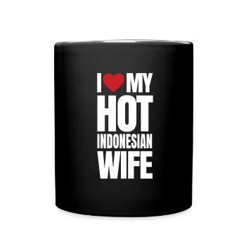 Indonesien Frau Geschenk - Tasse einfarbig - Schwarz - Vorne