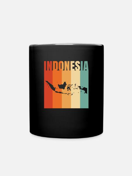 Indonesien Stadtbild Geschenk - Tasse einfarbig - Schwarz
