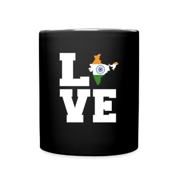 Love India Gift - Full Colour Mug - black - Front