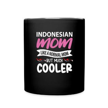Indonesien Mama Geschenk - Tasse einfarbig - Schwarz - Vorne