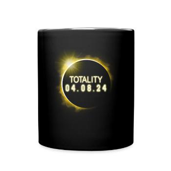 Total Solar Eclipse Totalit�t 04.08.24 Gesamtheit - Tasse einfarbig - Schwarz - Vorne