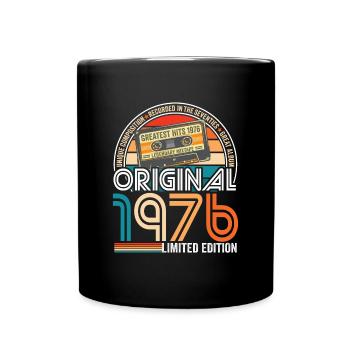 Birthday 1976 Vintage cassette vintage 1976 - Full Colour Mug - black - Front
