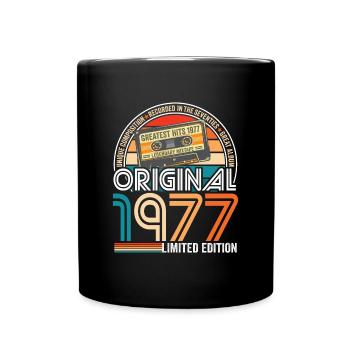 Birthday 1977 Mixtape Cassette Vintage 1977 - Full Colour Mug - black - Front