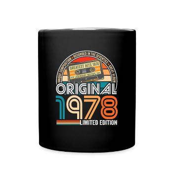 Birthday 1978 Mixtape cassette vintage 1978 - Full Colour Mug - black - Front