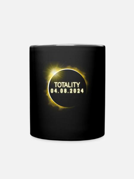 Total Solar Eclipse Totalit�t 04.08.24 Gesamtheit - Tasse einfarbig - Schwarz