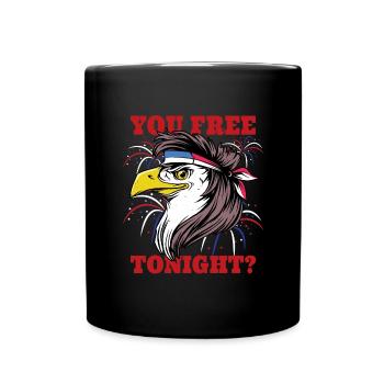 Sie kostenlos freien Eagle 4. Juli Eagle - Tasse einfarbig - Schwarz - Vorne