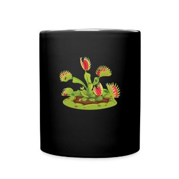 Venus Flytrap Carnivorous - Full Colour Mug - black - Front