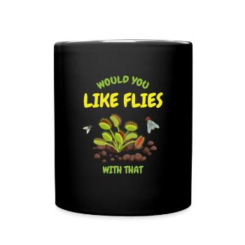 Venus Flytrap Like Flies Plant - Full Colour Mug - black - Front