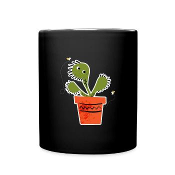 Venus Flytrap Like Flies Plant - Full Colour Mug - black - Front
