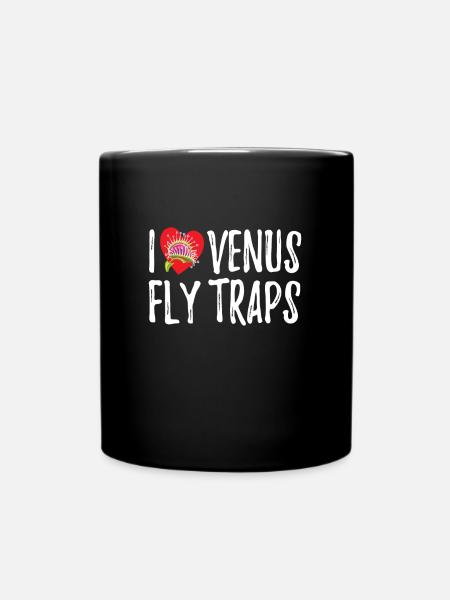 I Love Venusfliegenfalle Pflanze - Tasse einfarbig - Schwarz