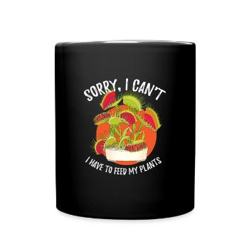 Sorry, I Cant Venus Flytrap Plant - Full Colour Mug - black - Front