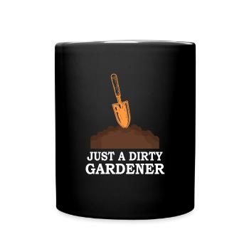 Juste un jardinier sale fleurit sagement - Mug uni - noir - Devant
