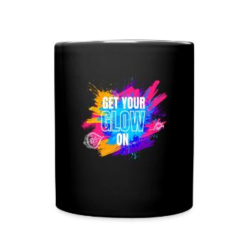 Get Your Glow On Festival EDM Music - Full Colour Mug - black - Front