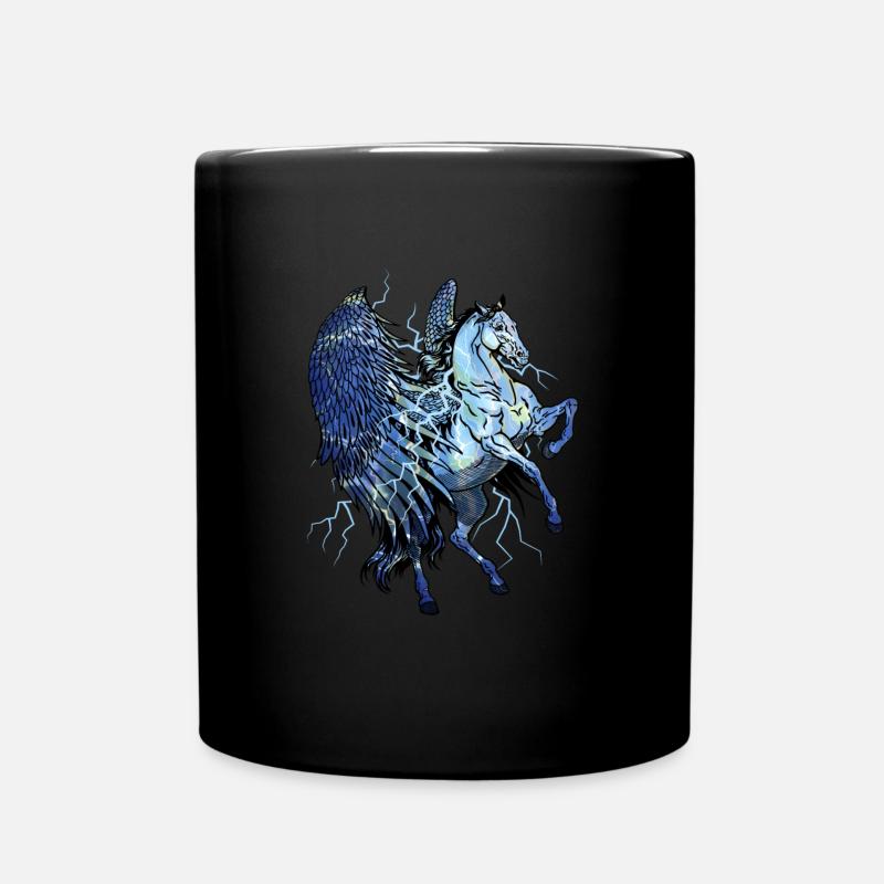 Pegasus Lightning Licorne Enfants Cheval - Mug uni - noir