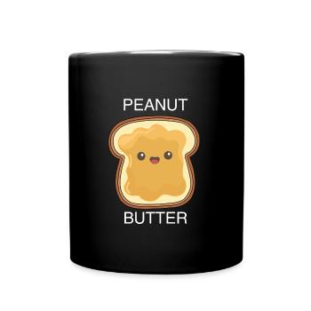 Erdnussbutter Peanut Butter Marmelade Geschenk - Tasse einfarbig - Schwarz - Vorne