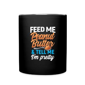 Erdnussbutter Peanut Butter Marmelade Geschenk - Tasse einfarbig - Schwarz - Vorne