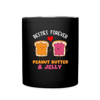 Erdnussbutter Peanut Butter Marmelade Geschenk - Tasse einfarbig - Schwarz - Vorne