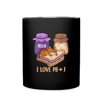 Erdnussbutter Peanut Butter Marmelade Geschenk - Tasse einfarbig - Schwarz - Vorne