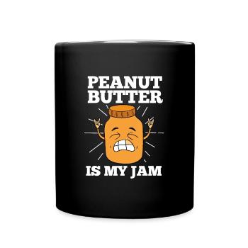 Erdnussbutter Peanut Butter Marmelade Geschenk - Tasse einfarbig - Schwarz - Vorne