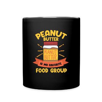Erdnussbutter Peanut Butter Marmelade Geschenk - Tasse einfarbig - Schwarz - Vorne