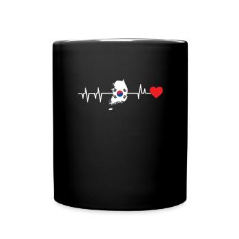 South Korea heartbeat gift - Full Colour Mug - black - Front