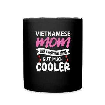 Vietnamesisches Muttergeschenk - Tasse einfarbig - Schwarz - Vorne
