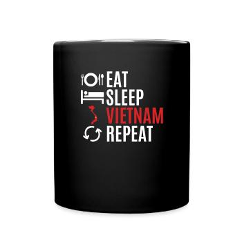 Manger sommeil vietnam cadeau - Mug uni - noir - Devant