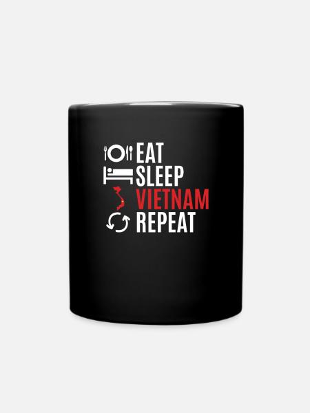 Manger sommeil vietnam cadeau - Mug uni - noir