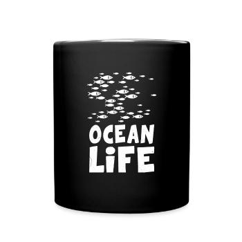 Bancs de poissons Vie Protection de l’environnement Planète Océan Mer - Mug uni - noir - Devant