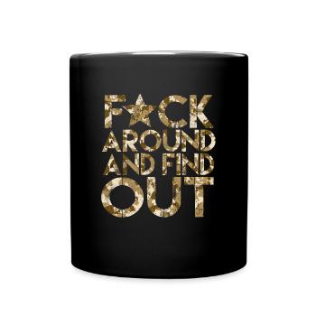 Fick herum und finde fafo f herum und finde es her - Tasse einfarbig - Schwarz - Vorne