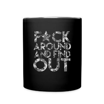 Fick herum und finde fafo f herum und finde es her - Tasse einfarbig - Schwarz - Vorne