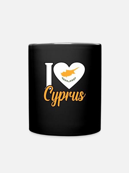 Zypern - Tasse einfarbig - Schwarz