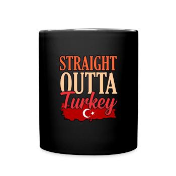 Truthahn - Tasse einfarbig - Schwarz - Vorne