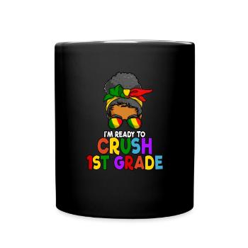 Juneteenth Unordentliches Br�tchen Ich bin bereit, - Tasse einfarbig - Schwarz - Vorne
