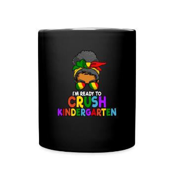 Juneteenth, chaotisches Br�tchen bereit, den Kinde - Tasse einfarbig - Schwarz - Vorne
