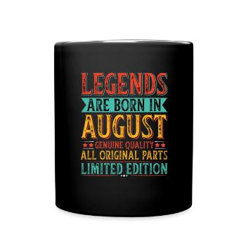 Legends Birthday August Year of construction Legend - Full Colour Mug - black - Front