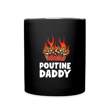 Kanadische Poutine Pommes Frites Mittagessen - Tasse einfarbig - Schwarz - Vorne