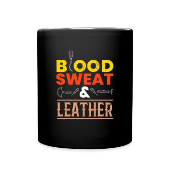 Blood Sweat & Leather Lederhandwerk - Tasse einfarbig - Schwarz - Vorne
