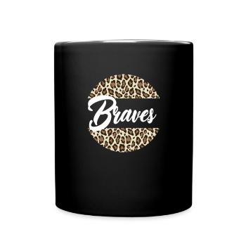 Braves High School Maskottchen Sportteam FrauenBob - Tasse einfarbig - Schwarz - Vorne