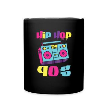 Proud 90s Hip Hop Lover 90s HipHop - Full Colour Mug - black - Front