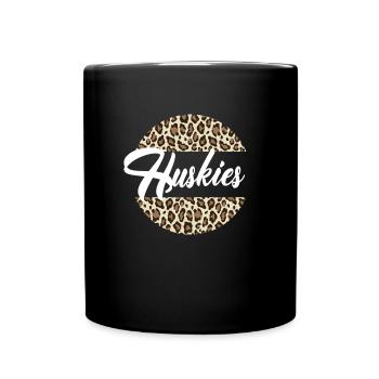 Huskies High School Maskottchen Sportteam Frauen - Tasse einfarbig - Schwarz - Vorne