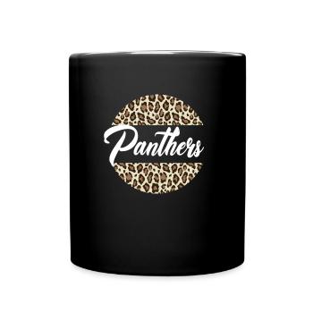 Panthers High School Maskottchen Sportteam Frauen - Tasse einfarbig - Schwarz - Vorne