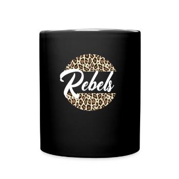 Rebels High School Maskottchen Sportteam Frauen - Tasse einfarbig - Schwarz - Vorne
