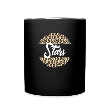 Stars High School Maskottchen Sportteam Frauenstar - Tasse einfarbig - Schwarz - Vorne